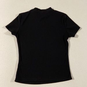 Shein size M black ribbed shirt.